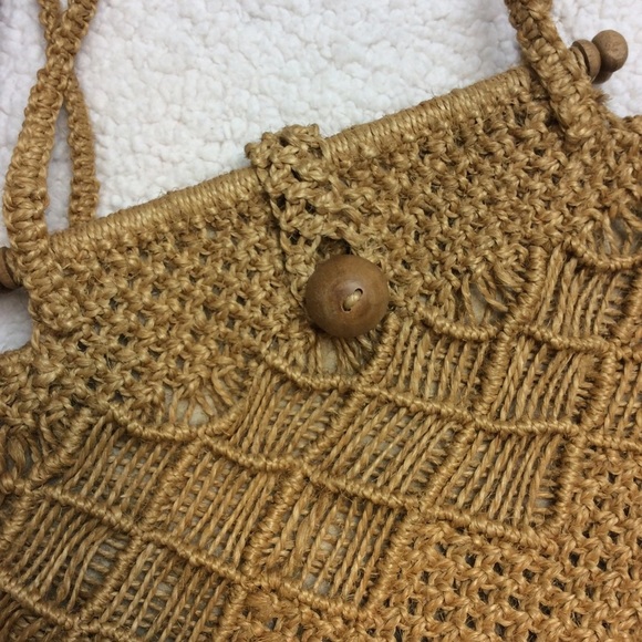 Vintage Hand-Woven Purse | Macrame Market Bag - Picture 2 of 6
